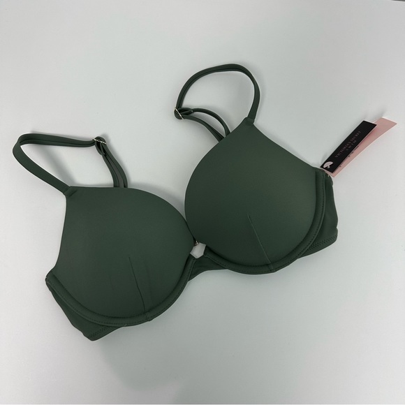 Victoria’s Secret Swim Tahiti ‘Sexy Tee’ Push Up Swim Top Size 32D 💚 - Picture 4 of 10